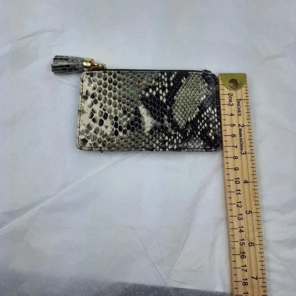 Ted Baker 100% Bovine Leather with Simulated Snake Skin Wallet Black/Cream Color - Picture 5 of 7